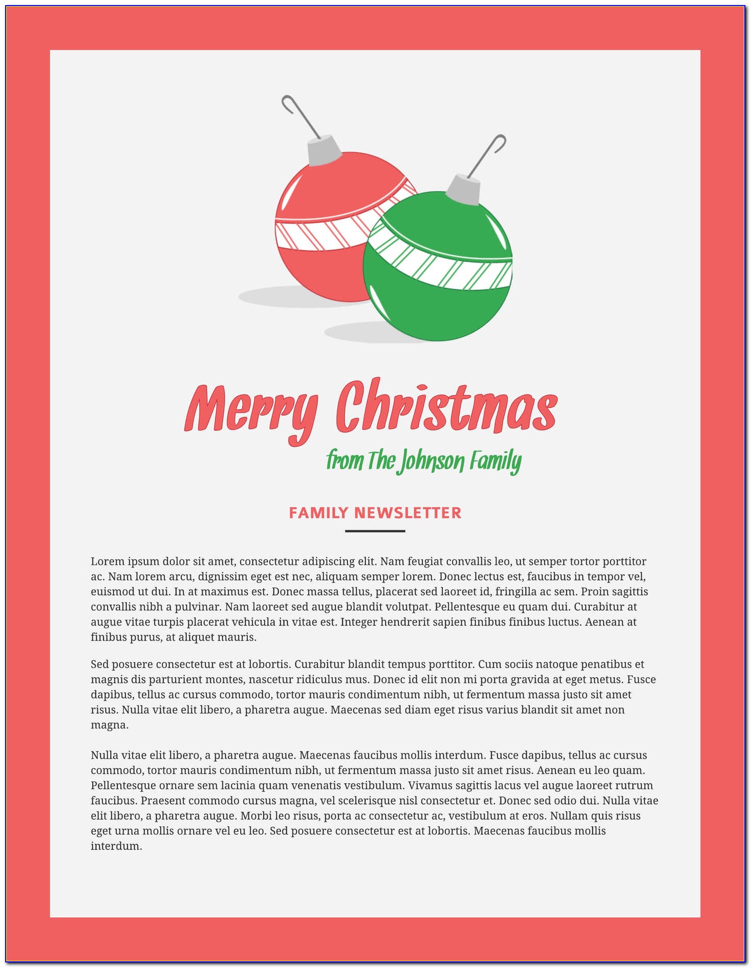 Free Holiday Newsletter Templates For Microsoft Word