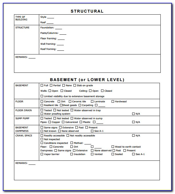 Free Home Inspection Report Template Pdf