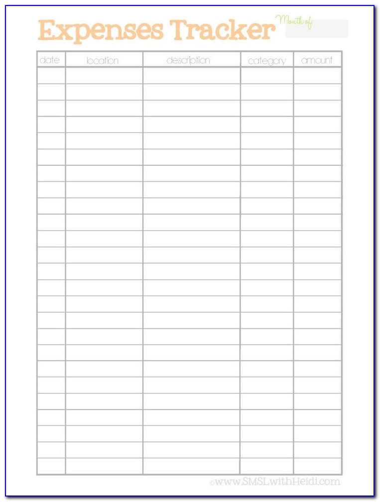 Free Household Expense Tracker Template