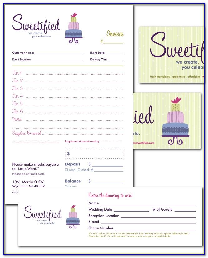 Free Invoice Template For Cake Business