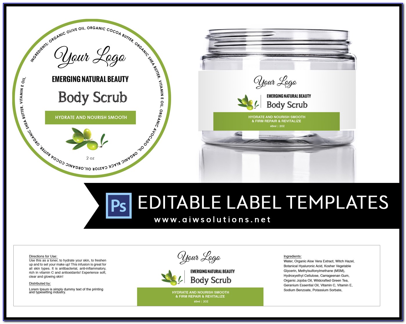 Free Label Templates For Lotion Bottles