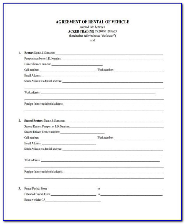 Free Lease Agreement Template Word Doc