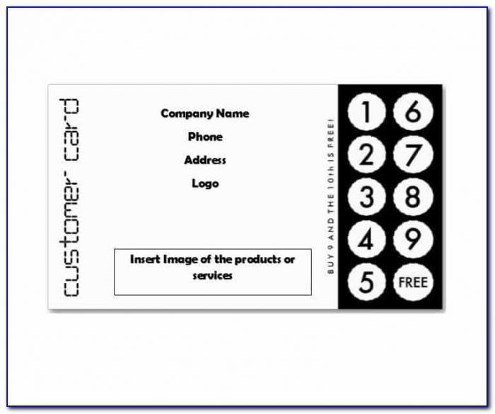Free Loyalty Card Design Template