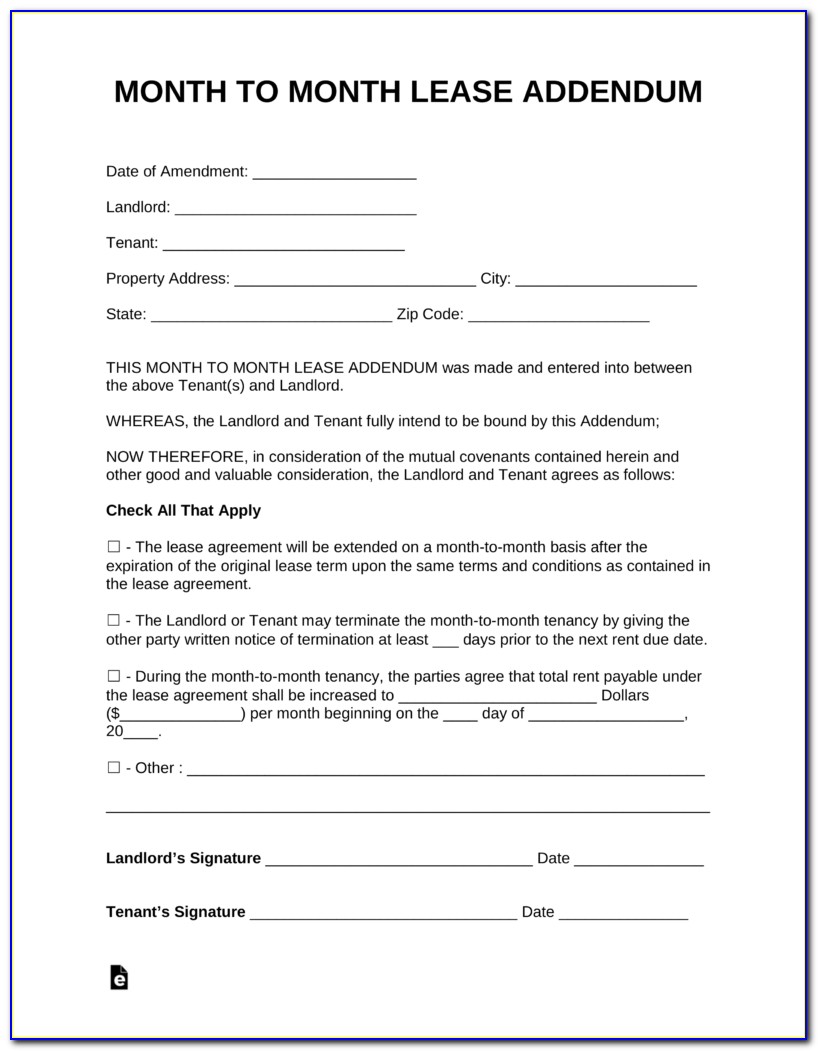 Free Month To Month Rental Agreement Template Word