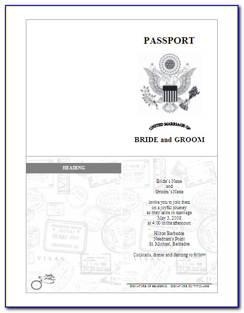 Free Passport Invitation Template Download
