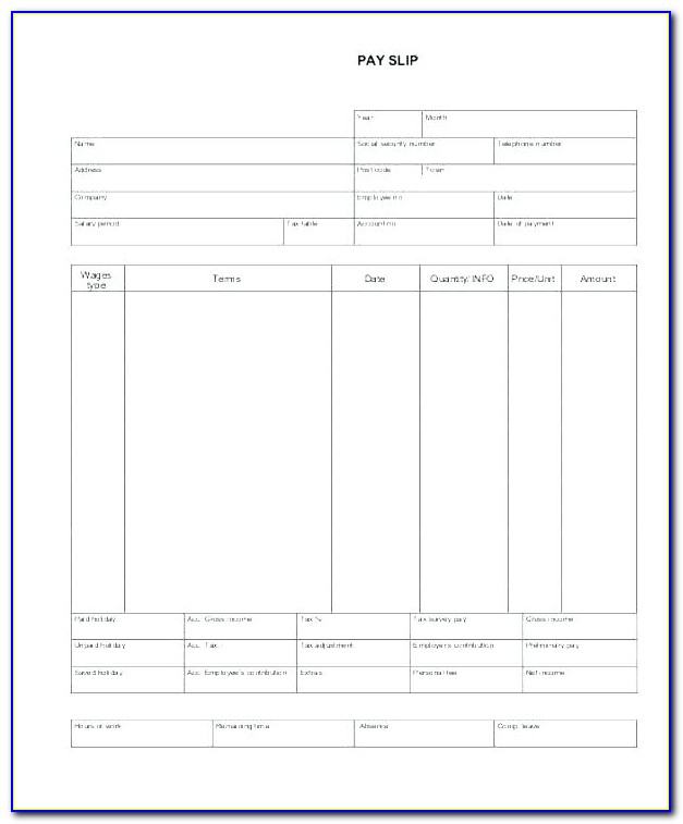 Free Pay Stub Maker Template