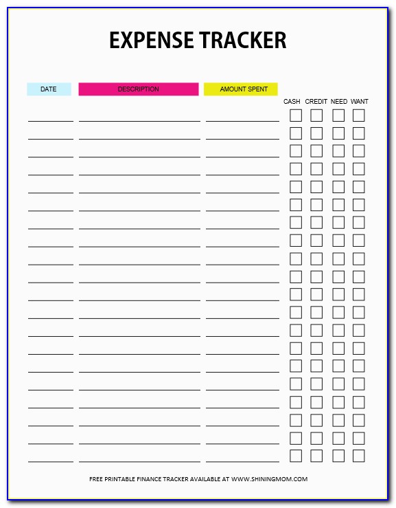 Free Personal Expense Tracker Template