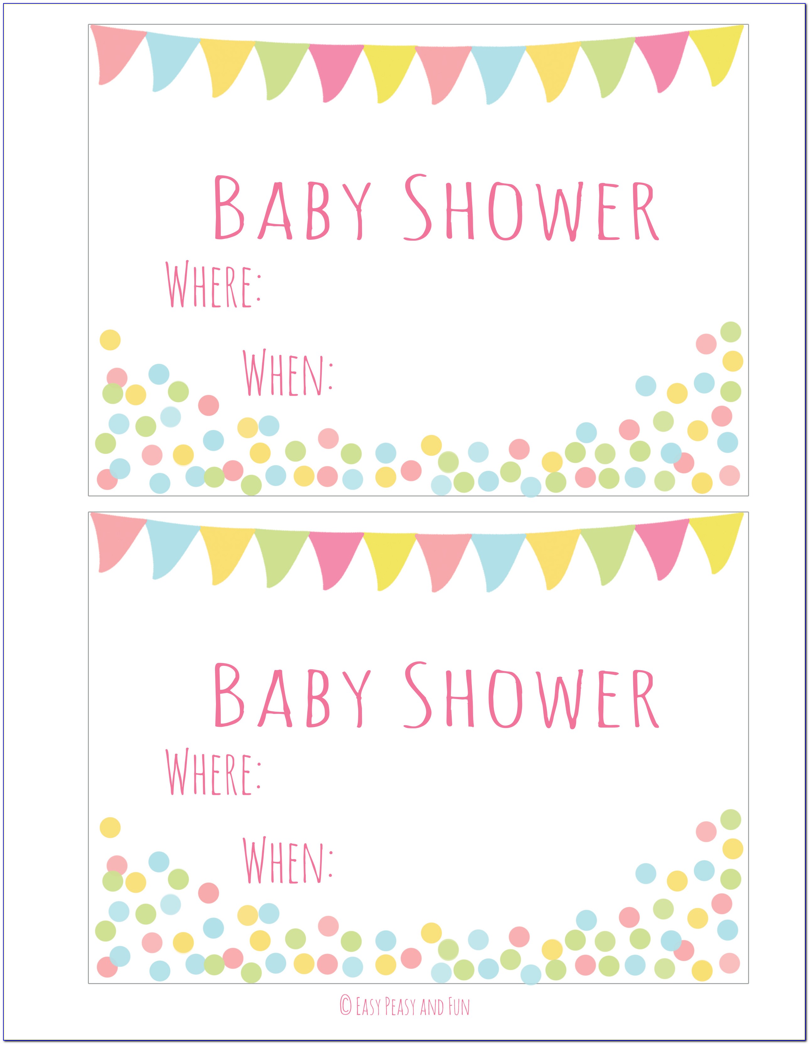 Free Printable Baby Shower Invitations Templates For Girl