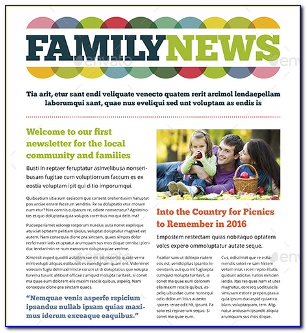 Free Printable Family Newsletter Templates