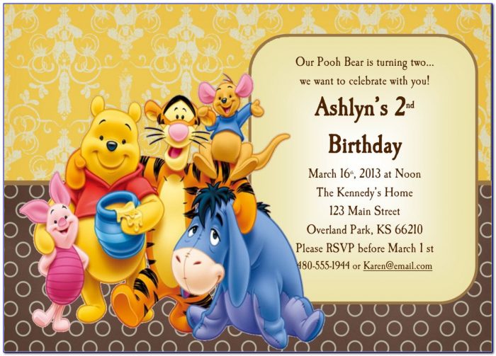 Free Printable Winnie The Pooh Baby Shower Invitation Templates