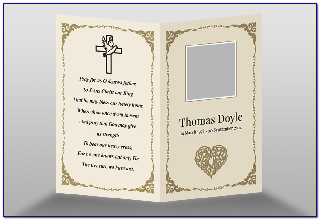 Free Remembrance Card Template