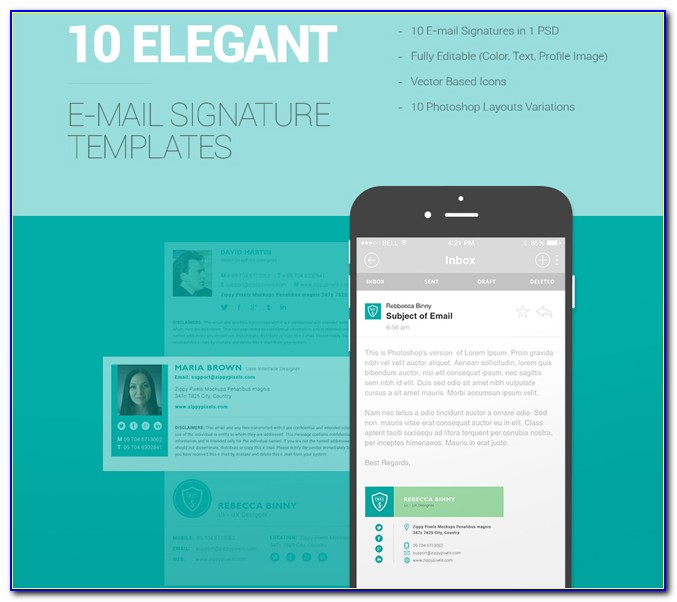 Free Responsive Html Email Signature Template