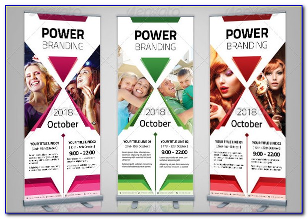 Free Roll Up Banner Design Template Psd