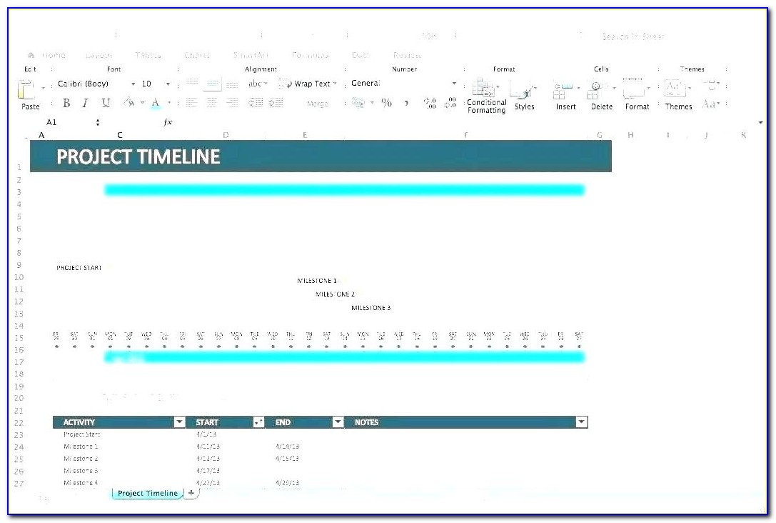 Free Simple Project Timeline Template Excel