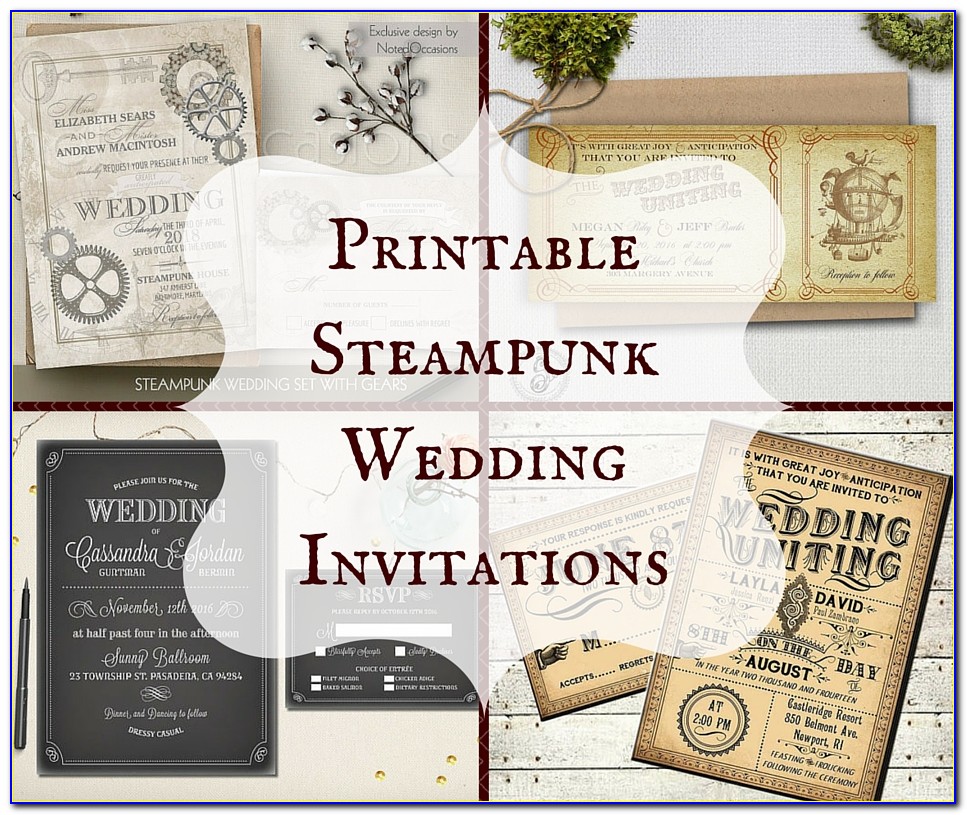 Free Steampunk Invitation Templates