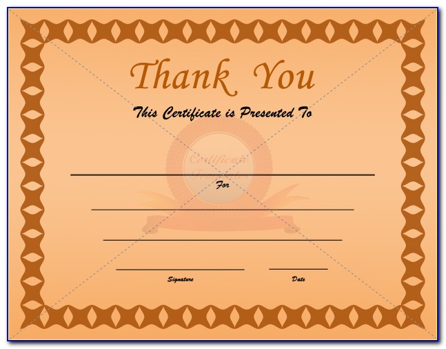 Free Thank You Gift Certificate Template