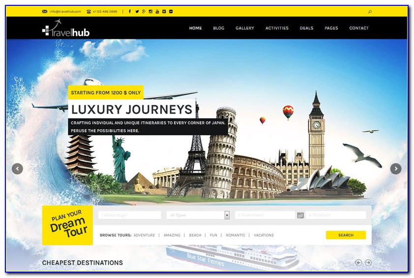 Free Tourism Website Templates Download Html And Css