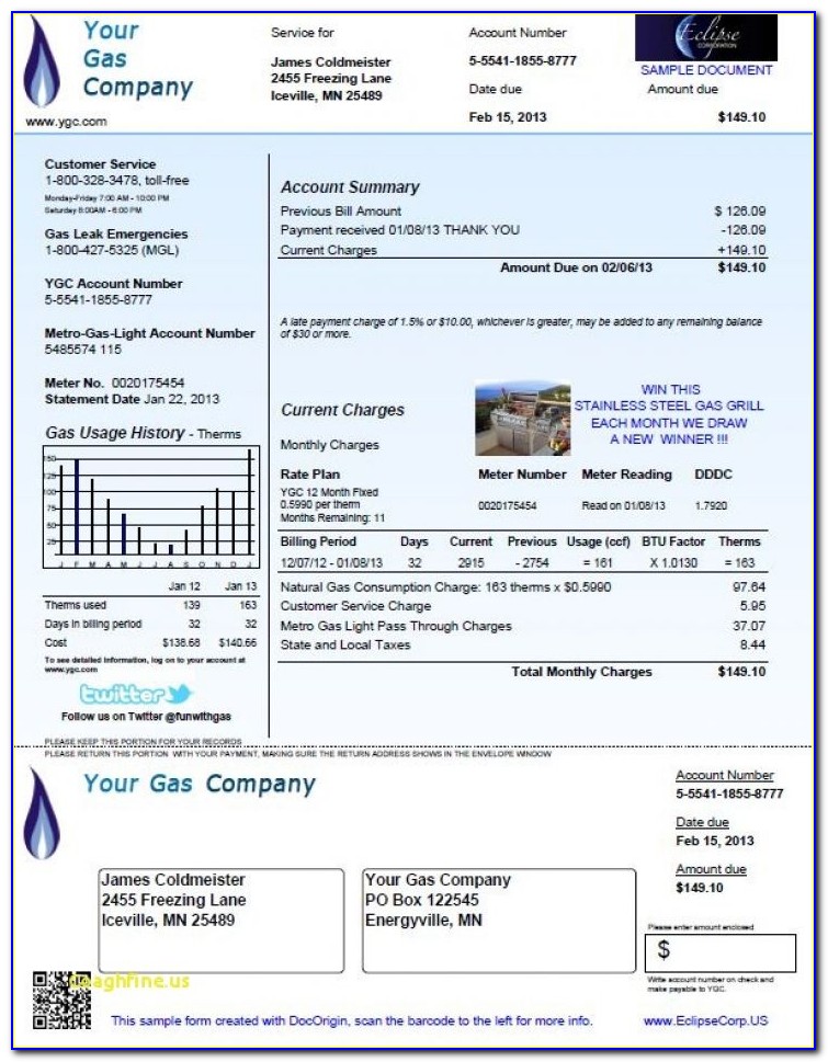 Fake Utility Bill Template Free Uk Awesome Contemporary Free Utility