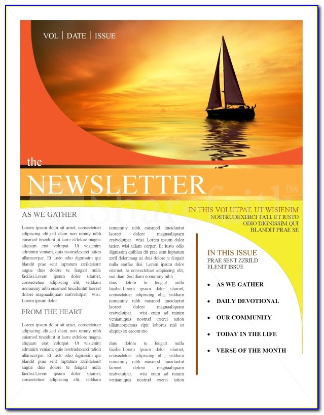 Free Youth Church Newsletter Templates