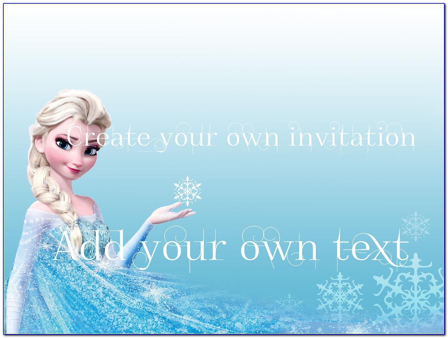 Frozen Birthday Party Invitation Template Free