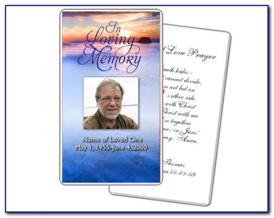 Funeral Remembrance Cards Template