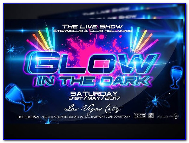 Glow In The Dark Party Flyer Template Free