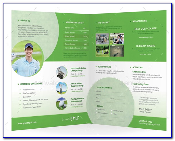 Golf Outing Brochure Template Free