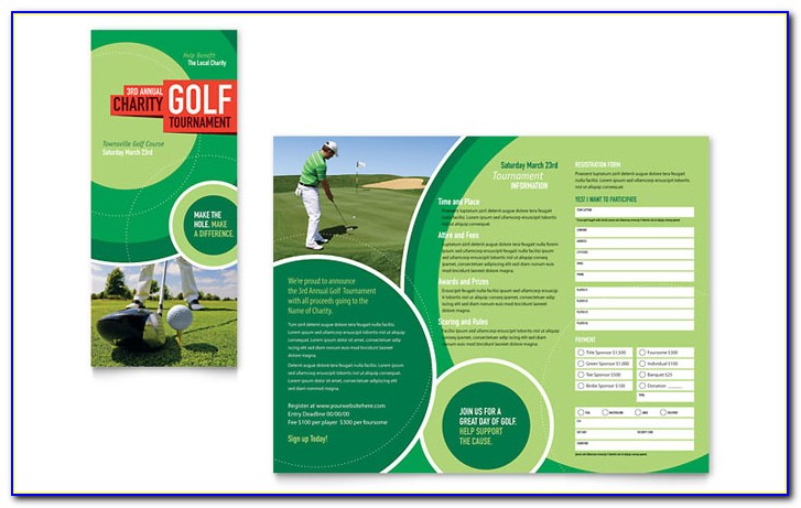 Golf Tournament Brochure Template Free