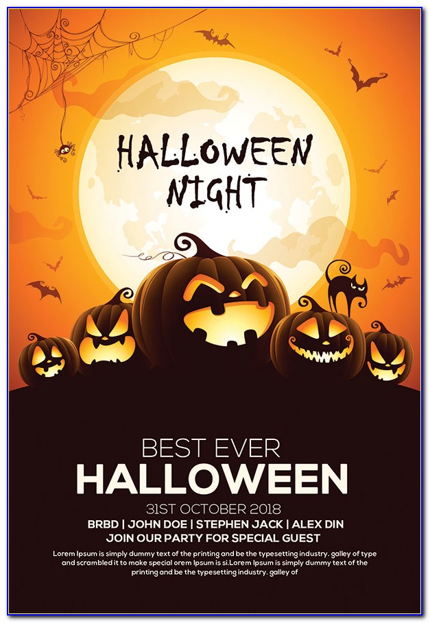 Halloween Invitation Flyer Templates Free