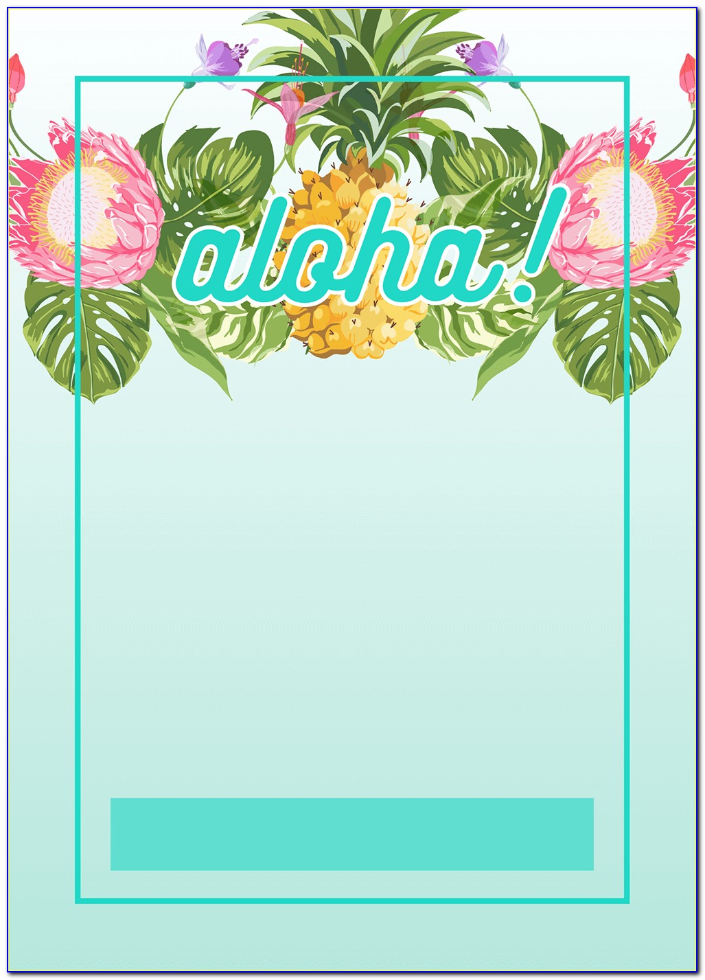Hawaiian Luau Invitations Template Free