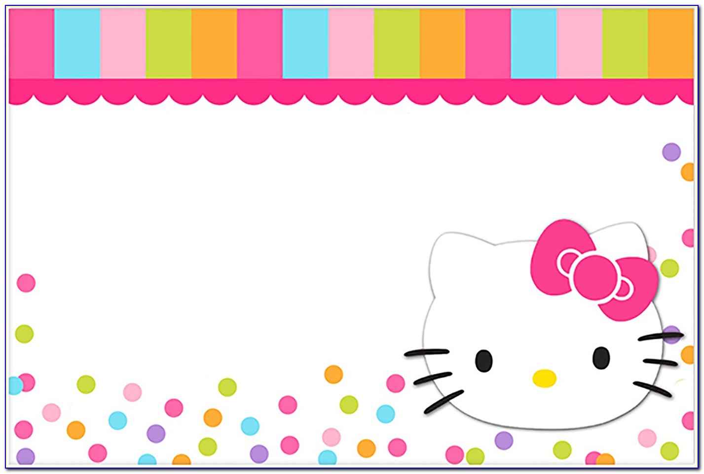 Hello Kitty Invitation Template Editable