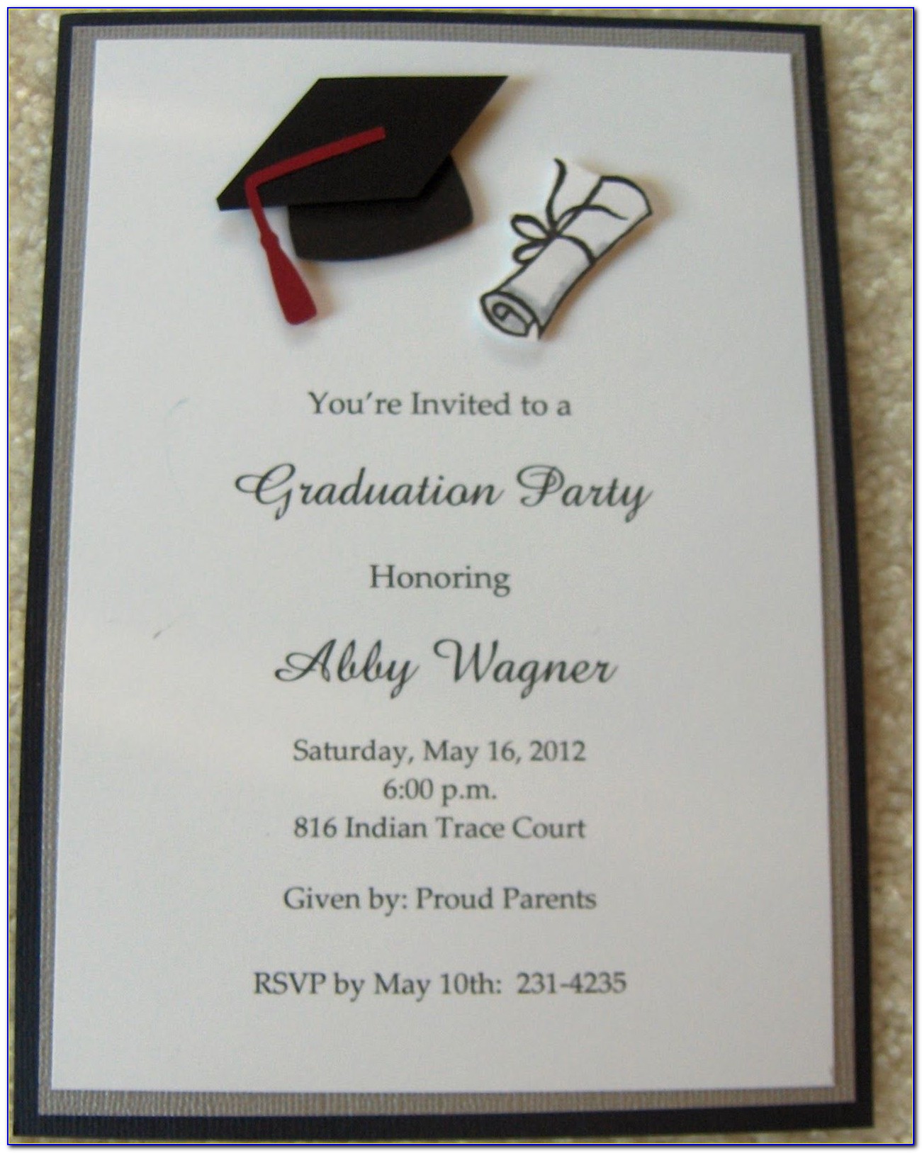 High School Graduation Party Invitation Templates
