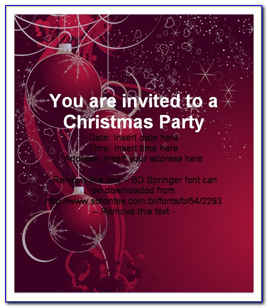 Holiday Invitation Templates For Word