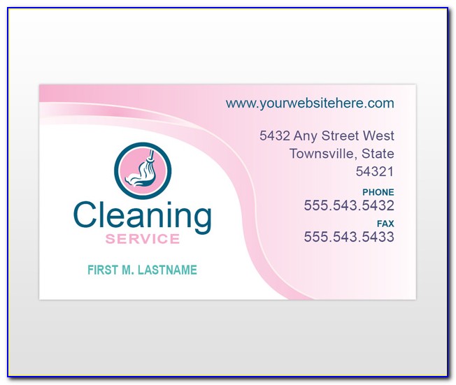 Home Cleaning Business Cards Templates
