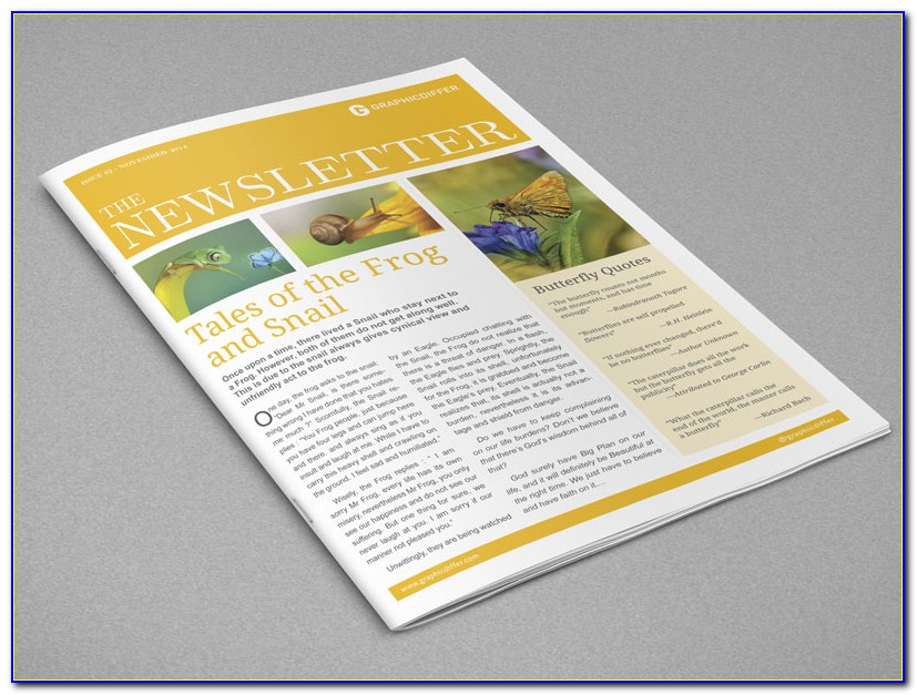How To Create A Newsletter Template In Adobe Indesign