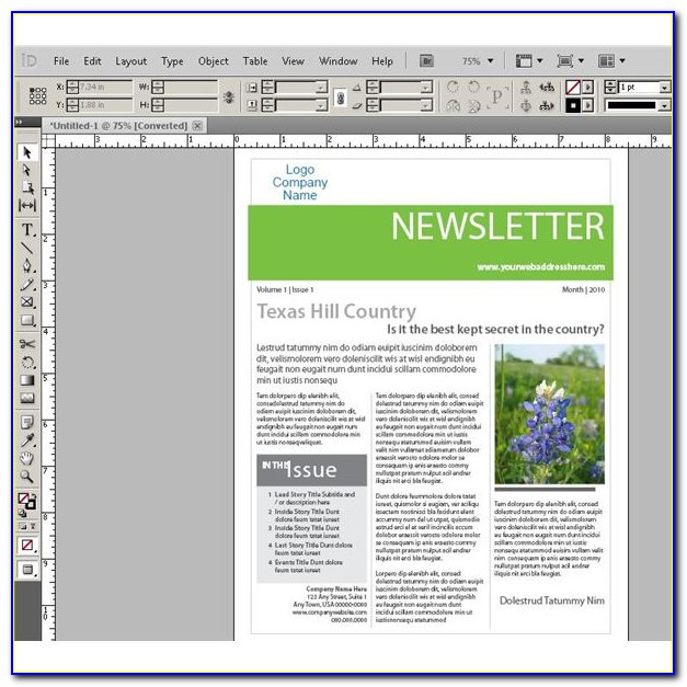 How To Create A Newsletter Template In Indesign