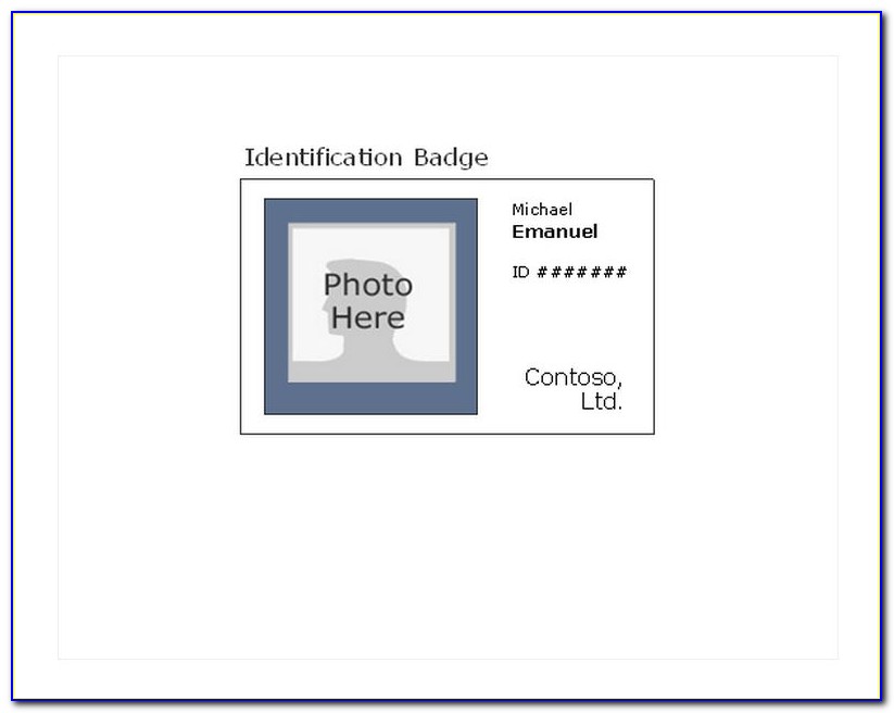 Id Badge Template Free Online
