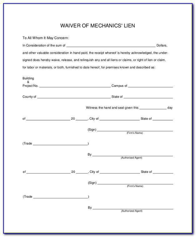 Ien Waiver Form Template