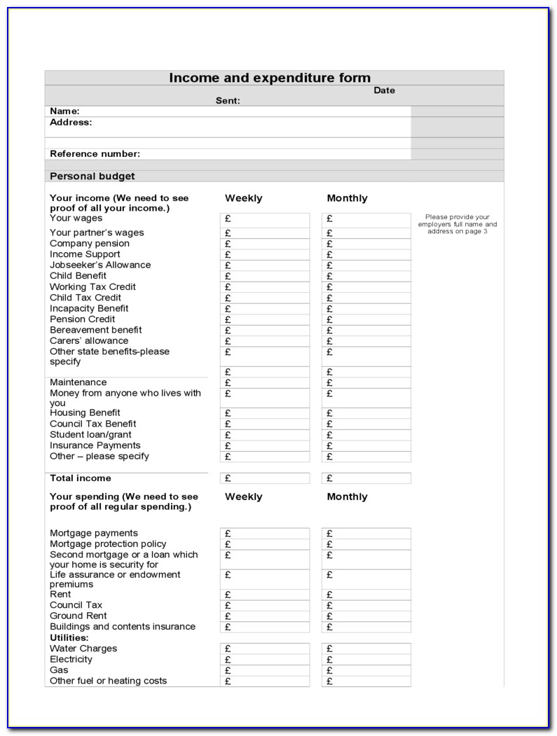 Income And Expenditure Statement Template Free Download