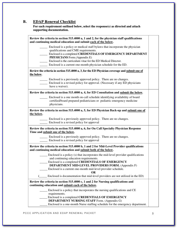 Insurance Credentialing Checklist Template