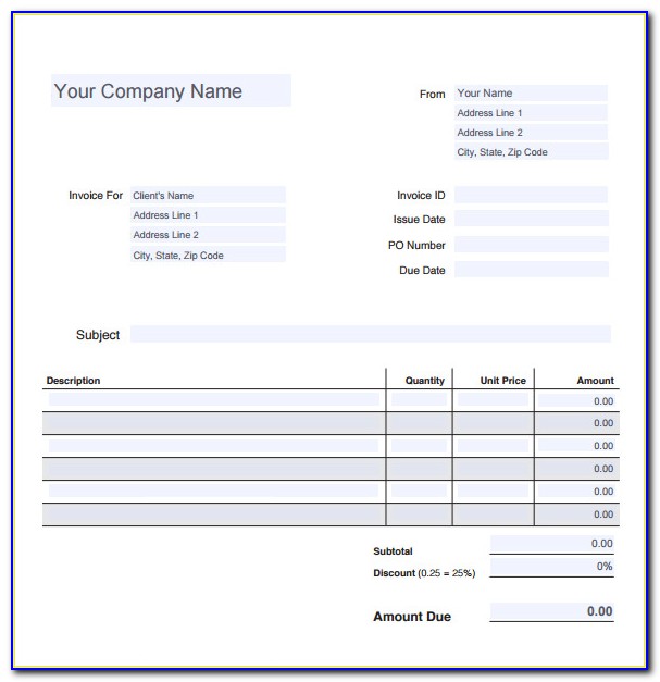 Invoice Template For Billing Services
