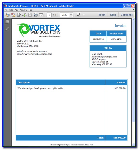 Invoice Templates For Quickbooks Desktop