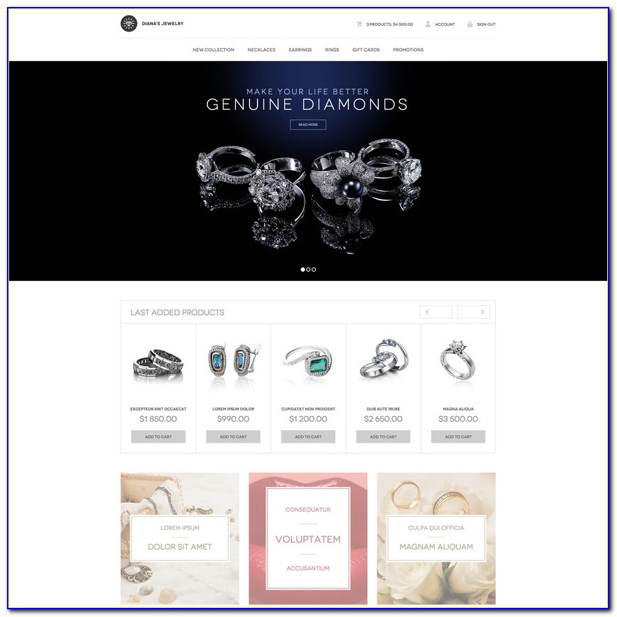 Jewellery Website Templates Responsive Free Download Html With Css