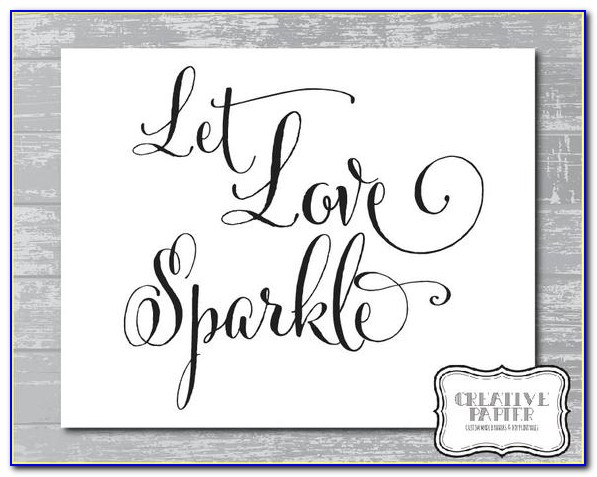 Let Love Sparkle Printable Template