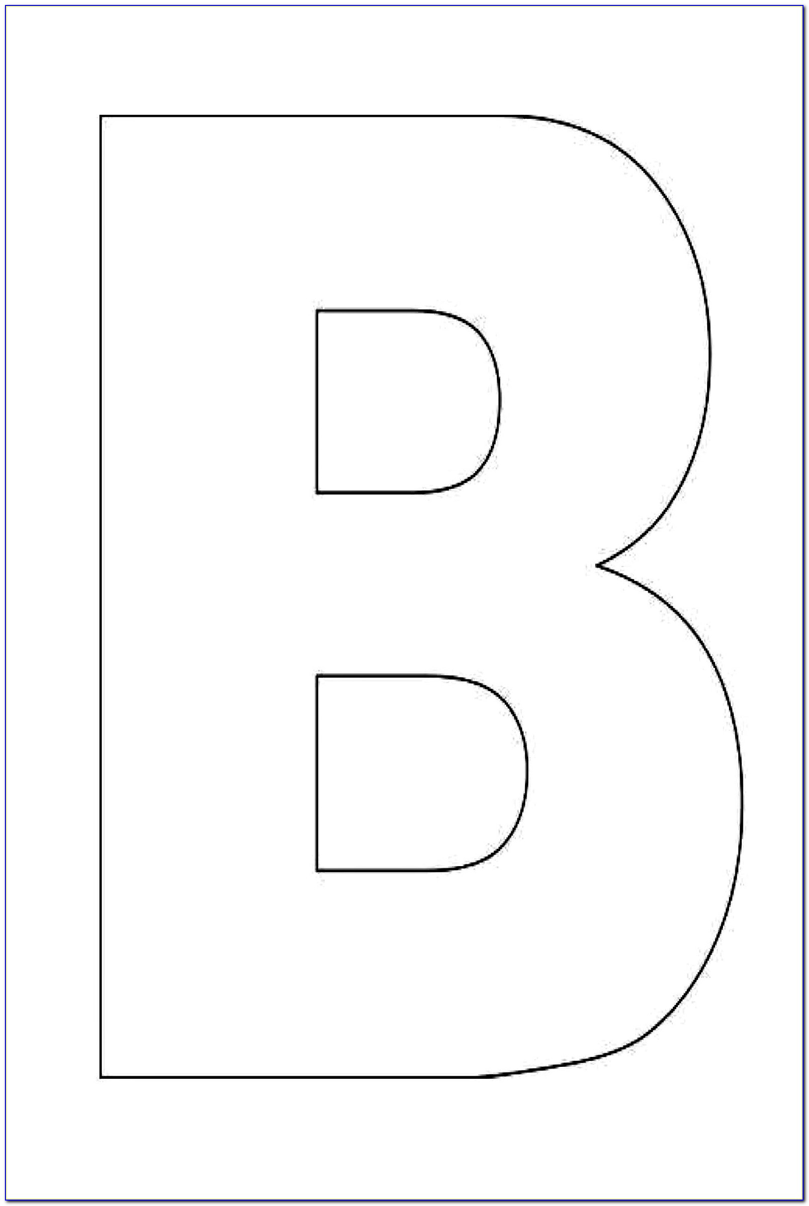 Free Printable Alphabet Stencils Templates Alphabet Letter B Template For Kids