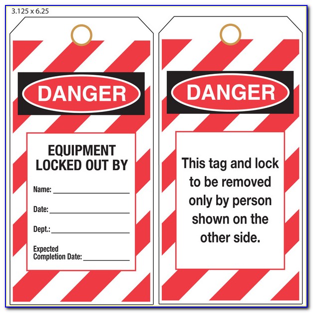 Lockout Tagout Tag Template