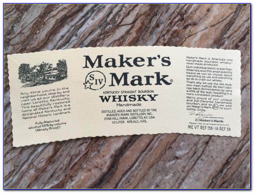 Maker's Mark Label Template
