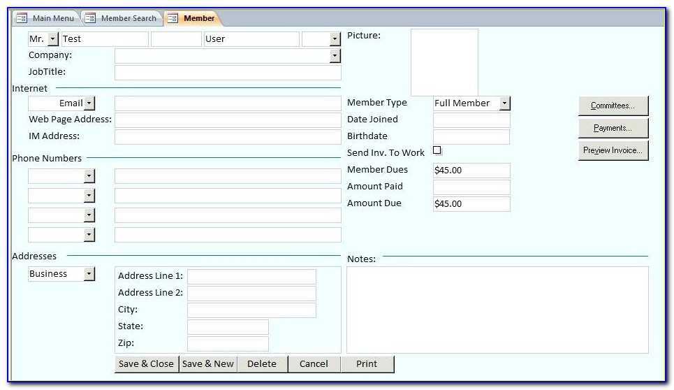 Microsoft Access Student Database Templates