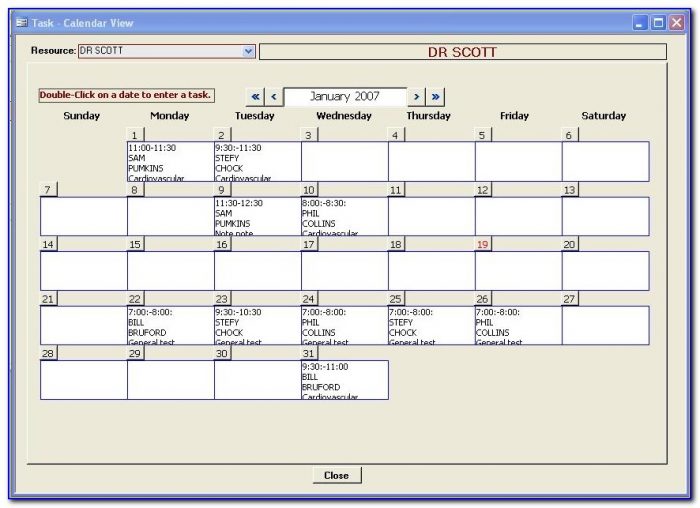Microsoft Access Calendar Template Microsoft Access Schedule Template Microsoft Access Schedule Template