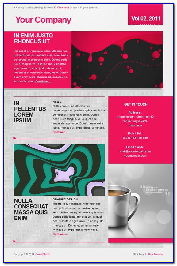 Newsletter Templates Psd Free Download
